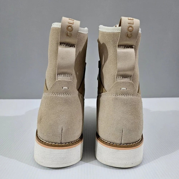 Cole Haan ZeroGrand Luxe Ankle Boot Womens 10 Ivory Suede Water Resistant Hiker - Picture 7 of 14